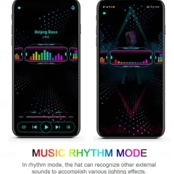 Programmable Creative RGB LED Hat Bluetooth Shining Caps Mobile APP Control Editing Words Hip Hop Electronic Prop For Halloween