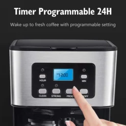 Programmable Drip Coffee Machine 1.8L Large Capacity Coffee Brewer Smart Coffee Machine with Keep Warm and Reservation