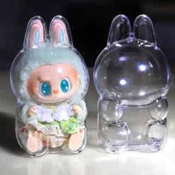 Protective Case ForLabubu Have a seat/Standing, Transparent Acrylic Display Box ForLabubu keychain