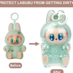 Protective Case ForLabubu Have a seat/Standing, Transparent Acrylic Display Box ForLabubu keychain