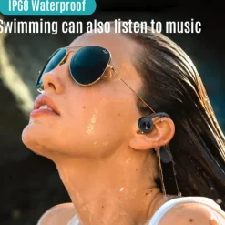 P8S Bone Conduction Headphone Bone Conduction Headphones Bluetooth 5.3 LED Light Sports Waterproof