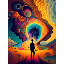 Psychedelic Wall Art Canvas Mushroom Nature Prints and Posters Pictures Decorative Fabric Painting For Living Room Pictures No Frame