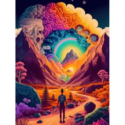 Psychedelic Wall Art Canvas Mushroom Nature Prints and Posters Pictures Decorative Fabric Painting For Living Room Pictures No Frame