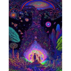 Psychedelic Wall Art Canvas Mushroom Nature Prints and Posters Pictures Decorative Fabric Painting For Living Room Pictures No Frame