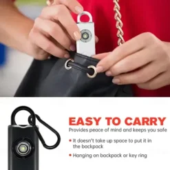 Pull Pin Self-Defense Emergency Security Personal Alarm 130dB Sound Rechargeable Anti-lost Work With Apple Find My