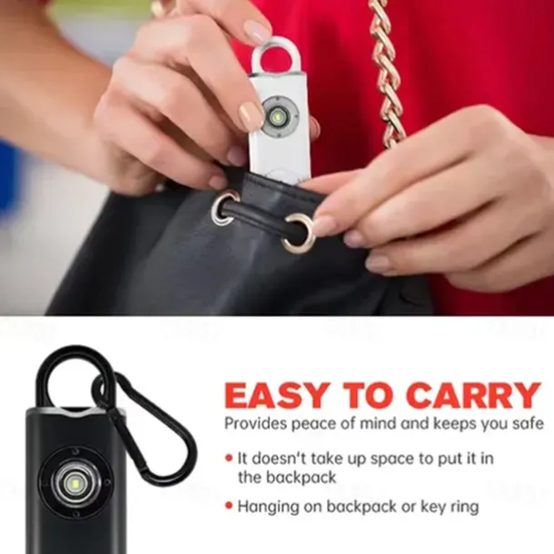 Pull Pin Self-Defense Emergency Security Personal Alarm 130dB Sound Rechargeable Anti-lost Work With Apple Find My