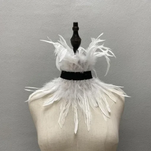 Punk & Gothic Choker Feather Collar Witch Maleficent Drag Queen Fancy Dress Unisex Fantasy Walpurgis Night Halloween Carnival Performance Pride Parade Pride Month Adults' Necklace All Seasons