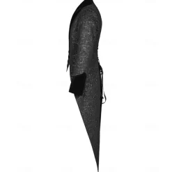 Punk & Gothic Medieval Coat Masquerade Prince Knight Ritter Nobleman Fancy Dress Men's Royal Steampunk Party / Evening Adults' Coat