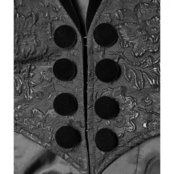 Punk & Gothic Medieval Coat Masquerade Prince Knight Ritter Nobleman Fancy Dress Men's Royal Steampunk Party / Evening Adults' Coat