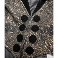 Punk & Gothic Medieval Coat Masquerade Prince Knight Ritter Nobleman Fancy Dress Men's Royal Steampunk Party / Evening Adults' Coat