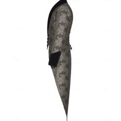 Punk & Gothic Medieval Coat Masquerade Prince Knight Ritter Nobleman Fancy Dress Men's Royal Steampunk Party / Evening Adults' Coat