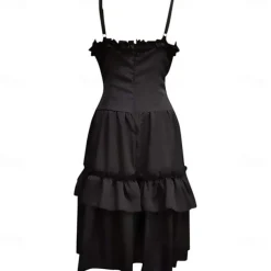 Punk & Gothic Medieval Cocktail Dress Dress Masquerade Witch Goth Girl Plus Size Fancy Dress Women's Walpurgis Night Halloween Carnival Masquerade Halloween Prom Festival Adults' Dress Summer Spring