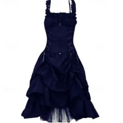 Punk & Gothic Medieval Cocktail Dress Dress Masquerade Witch Goth Girl Plus Size Fancy Dress Women's Walpurgis Night Halloween Carnival Masquerade Halloween Prom Festival Adults' Dress Summer Spring