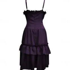 Punk & Gothic Medieval Cocktail Dress Dress Masquerade Witch Goth Girl Plus Size Fancy Dress Women's Walpurgis Night Halloween Carnival Masquerade Halloween Prom Festival Adults' Dress Summer Spring