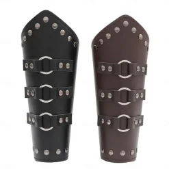 Punk & Gothic Medieval Renaissance Masquerade Wristband Warrior Knight Ritter Viking Drawstring Archery Fancy Dress Men's Women's Viking Halloween Carnival Performance Stage Masquerade Adults'