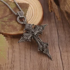 Punk & Gothic Necklace Cross Pendant Jewelry Fancy Dress Men's Women's Unisex Halloween Carnival Performance Party Casual Adults Necklace All Seasons