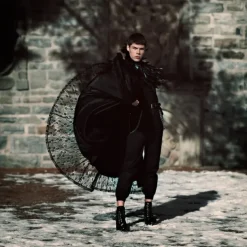 Punk & Gothic Victorian Shawls Feather Cape Witch Maleficent Fancy Dress Women's Fantasy Walpurgis Night Halloween Carnival Performance Party Adults' Shawl All Seasons