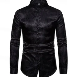 Punk & Gothic Victorian Steampunk Blouse / Shirt Plague Doctor Jacquard Fancy Dress Men's Carnival Masquerade Party Carnival of Venice Adults' Shirt Spring Fall