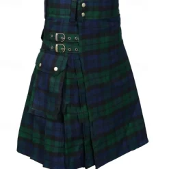 Punk Gothic Scottish Utility Kilts Medieval Carnival Men's Costume Vintage Cosplay Party Evening Skirts Masquerade