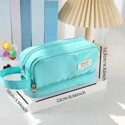 Purple Pencil Cases Large Capacity Pen Bag Pouch Holder Box For Girls Office Student Stationery Organizer School Supplies, Back to School Gift