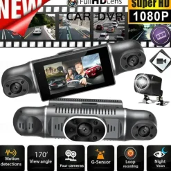 Q9 1080p New Design / HD / 360° monitoring Car DVR 170 Degree Wide Angle 3 inch IPS Dash Cam with Night Vision / G-Sensor / Parking Monitoring 8 infrared LEDs Car Recorder