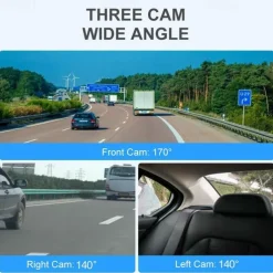 Q9 1080p New Design / HD / 360° monitoring Car DVR 170 Degree Wide Angle 3 inch IPS Dash Cam with Night Vision / G-Sensor / Parking Monitoring 8 infrared LEDs Car Recorder