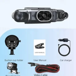 Q9 1080p New Design / HD / 360° monitoring Car DVR 170 Degree Wide Angle 3 inch IPS Dash Cam with Night Vision / G-Sensor / Parking Monitoring 8 infrared LEDs Car Recorder
