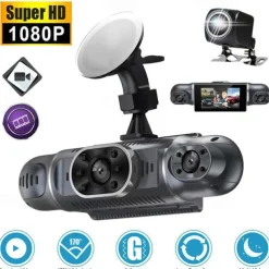 Q9 1080p New Design / HD / 360° monitoring Car DVR 170 Degree Wide Angle 3 inch IPS Dash Cam with Night Vision / G-Sensor / Parking Monitoring 8 infrared LEDs Car Recorder