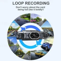 Q9 1080p New Design / HD / 360° monitoring Car DVR 170 Degree Wide Angle 3 inch IPS Dash Cam with Night Vision / G-Sensor / Parking Monitoring 8 infrared LEDs Car Recorder