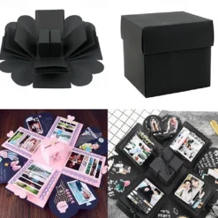Quadrilateral Surprise Explosion Box DIY Handmade Creative Photo Album Couple Gift Day Valentine's Day