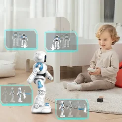 R28 Intelligent Robot Voice Dialogue Programming Emoticon Touch Dance Gesture Sensing Remote Control Multifunctional Toy