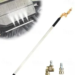 Radiator Cleaning Wand, Upgraded Efficient No-Removal Cleaning Tool for Tight Crevices, High Pressure Radiator Flush and Cleaner Tool with Quick Coupler, Fit for Cars Truck