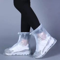 Rain Boot Waterproof Shoes Covers, Sand Control Non-Slip Shoe Cover Galoshes, PVC Rubber Sole Reusable Rain Snow Boots Overshoes for Cycling Outdoor Camping Fishing Garden Travel