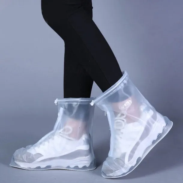 Rain Boot Waterproof Shoes Covers, Sand Control Non-Slip Shoe Cover Galoshes, PVC Rubber Sole Reusable Rain Snow Boots Overshoes for Cycling Outdoor Camping Fishing Garden Travel