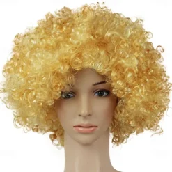 Rainbow Clown Wig Costume Accessories Short Colorful Afro Hair Wig for Kid Women Men Adults 70s 80s Carnival Parties Carnivals Pretend Play