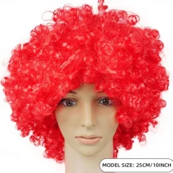 Rainbow Clown Wig Costume Accessories Short Colorful Afro Hair Wig for Kid Women Men Adults 70s 80s Carnival Parties Carnivals Pretend Play