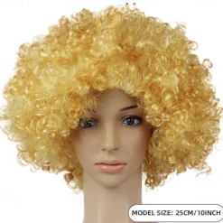 Rainbow Clown Wig Costume Accessories Short Colorful Afro Hair Wig for Kid Women Men Adults 70s 80s Carnival Parties Carnivals Pretend Play