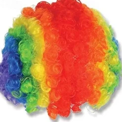 Rainbow Curly Costume Party Wig Multicolor For Carvinal