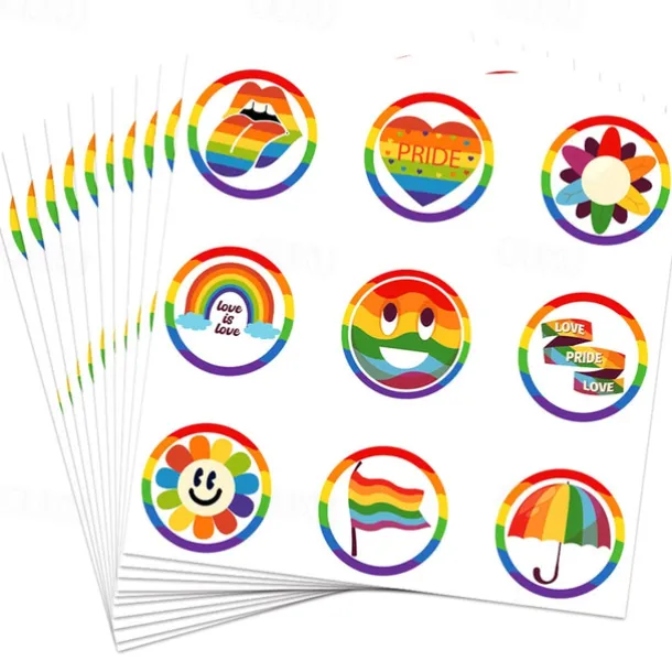 Rainbow Festival Pride Month Comrades 180PCS Gift Letter Sealing Stickers Decorative Props Party Supplies