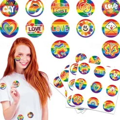Rainbow Festival Pride Month Comrades 180PCS Gift Letter Sealing Stickers Decorative Props Party Supplies