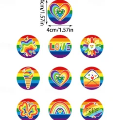 Rainbow Festival Pride Month Comrades 180PCS Gift Letter Sealing Stickers Decorative Props Party Supplies
