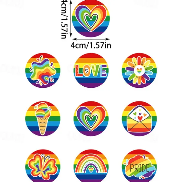 Rainbow Festival Pride Month Comrades 180PCS Gift Letter Sealing Stickers Decorative Props Party Supplies