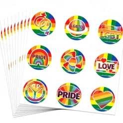 Rainbow Festival Pride Month Comrades 180PCS Gift Letter Sealing Stickers Decorative Props Party Supplies