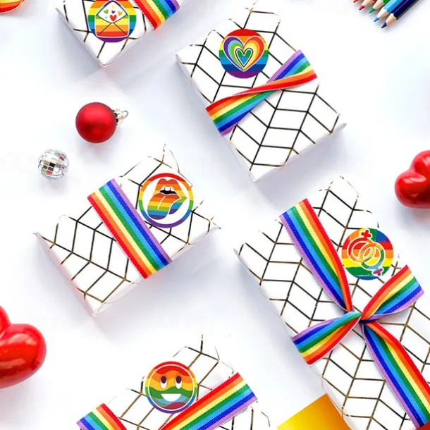 Rainbow Festival Pride Month Comrades 180PCS Gift Letter Sealing Stickers Decorative Props Party Supplies