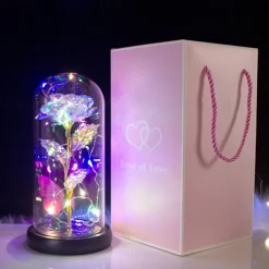 Rainbow Light-Up Rose Flower - Romantic Gift for Women, Ideal for Mother's Day, Anniversary, Wedding, and Special Occasions