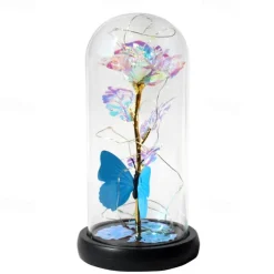 Rainbow Light-Up Rose Flower - Romantic Gift for Women, Ideal for Mother's Day, Anniversary, Wedding, and Special Occasions