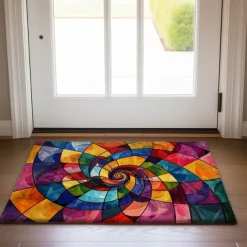 Rainbow Painting Doormat Floor Mats Washable Rugs Kitchen Mat Non-Slip Oil Proof Rug Indoor Outdoor Mat Bedroom Decor Bathroom Mat Entrance Rug