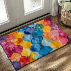 Rainbow Painting Doormat Floor Mats Washable Rugs Kitchen Mat Non-Slip Oil Proof Rug Indoor Outdoor Mat Bedroom Decor Bathroom Mat Entrance Rug