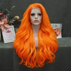 Rainbow Synthetic Wigs Colorful Natural Wave Synthetic Wig for Drag Queen Mermaid Cosplay Party 26 inches Halloween Wigs