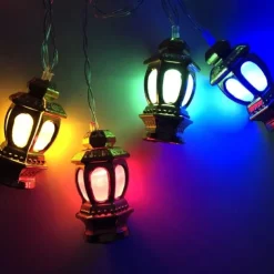 Ramadan Eid LED String Light Muslim Lantern Mubarak Lantern Oil Lamp AA Battery Box LED Party Home Decorative Lantern Lighting